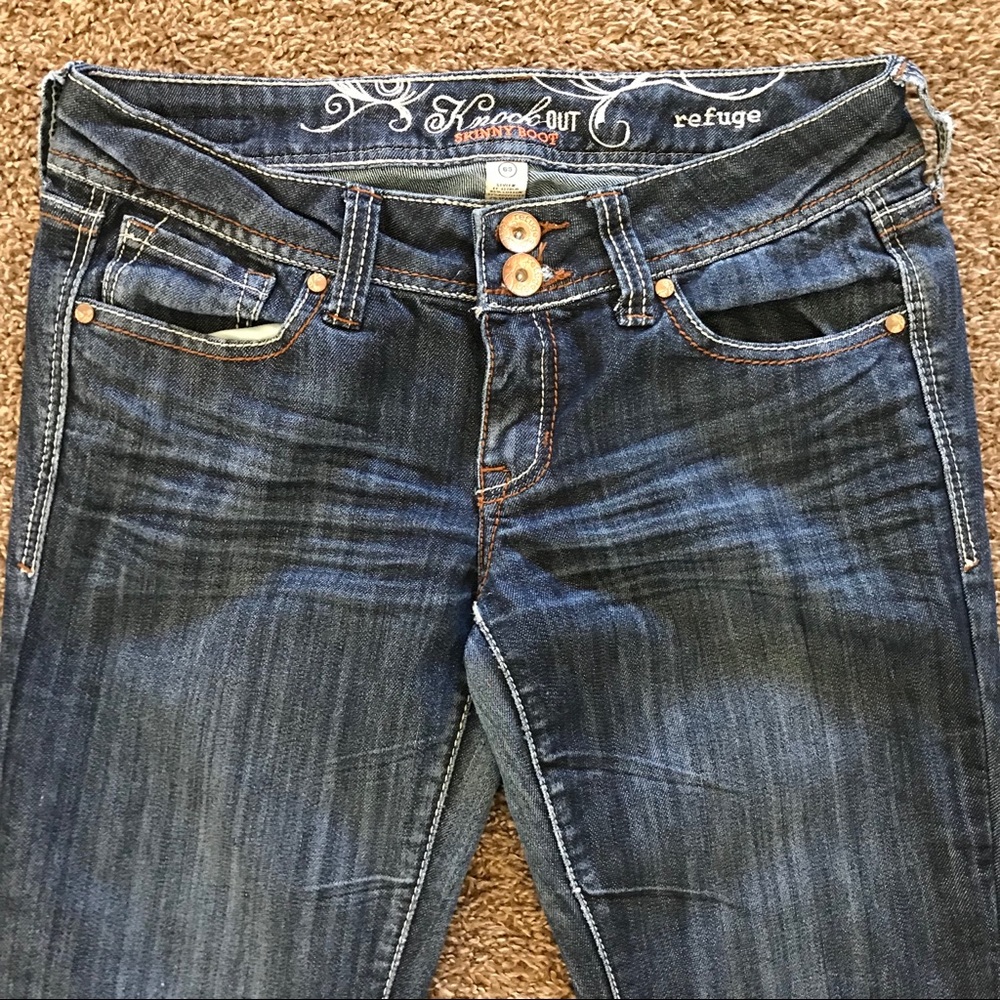 Refuge Dark Wash Skinny Boot Jeans